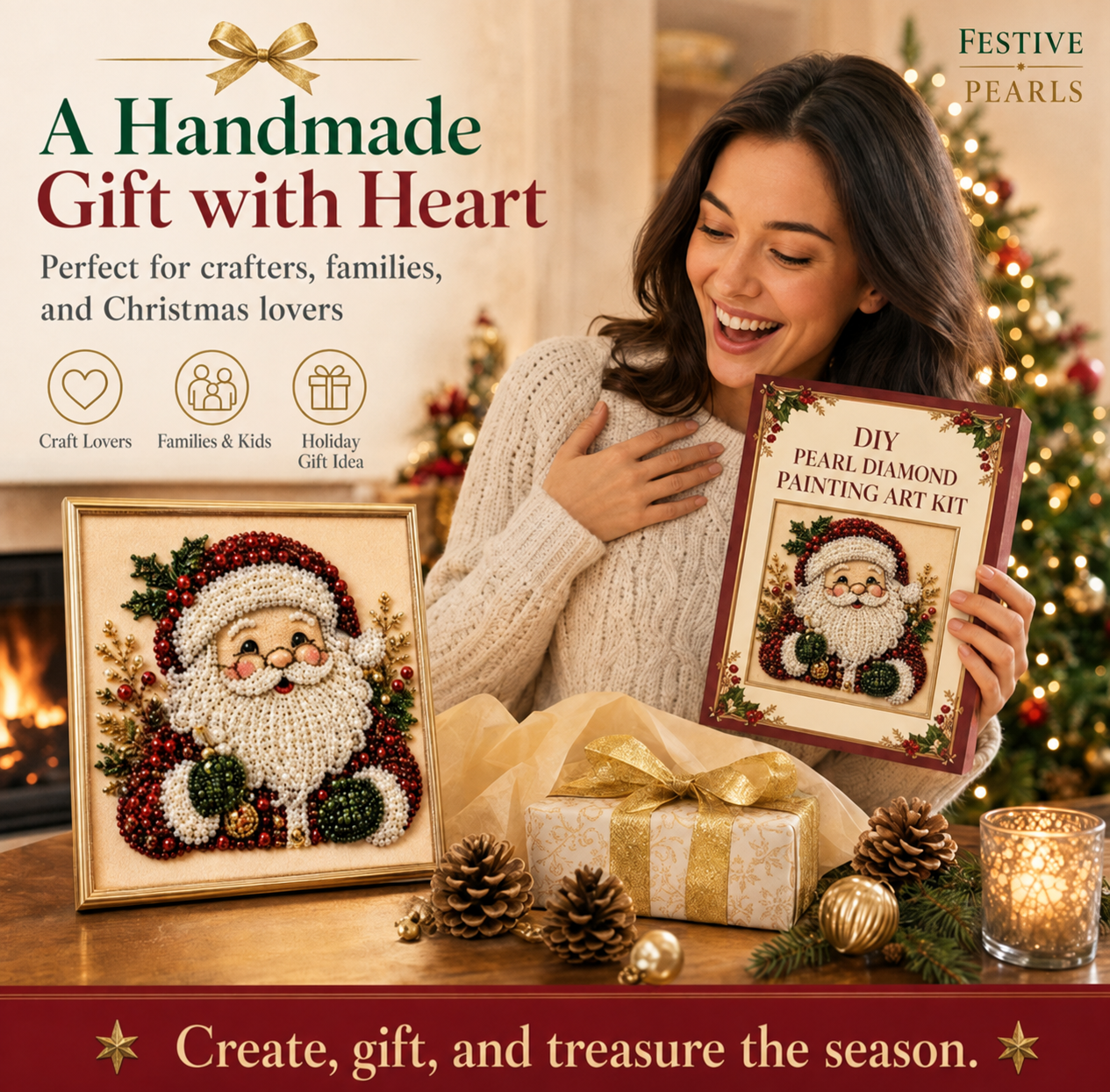 Festive Pearls™ - 3D Christmas Pearl Art Kit